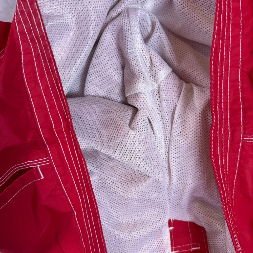Old Navy Nylon Board Shorts Swim Mens XXL Red Huntington Beach Surf Club
